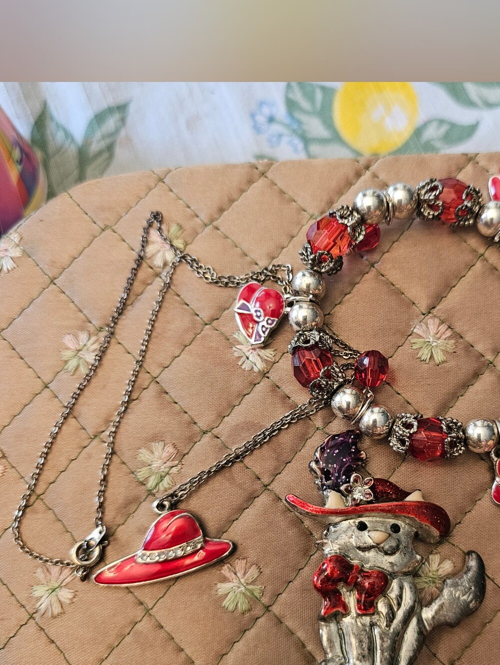 Red Hat Society Jewelry Set